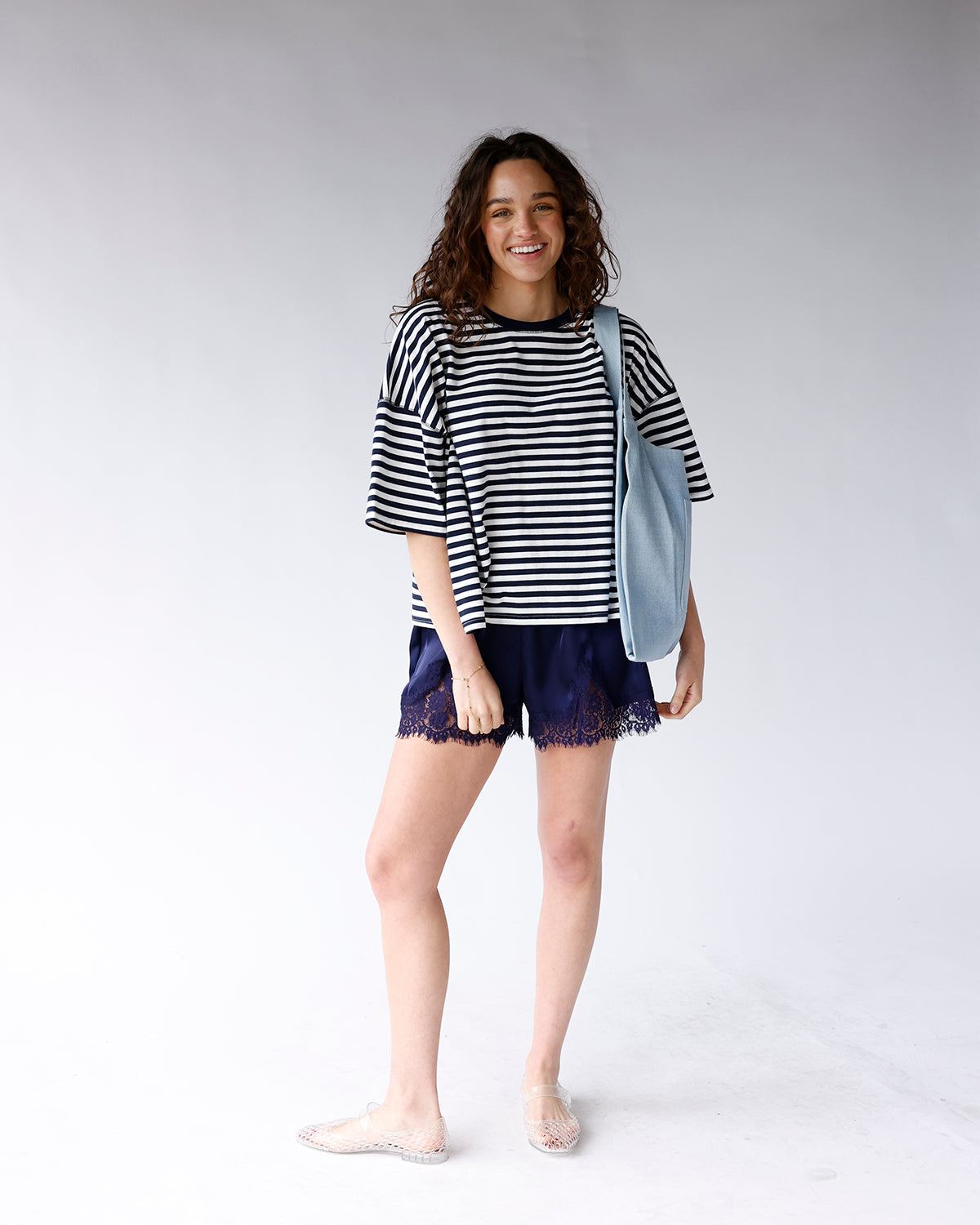 THE SOHO STRIPE TEE X NAVY