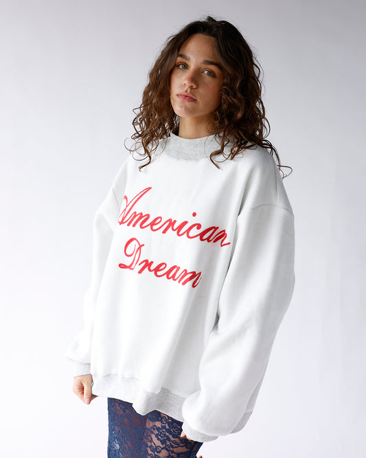 graphic reversible mock neck sweatshirt american dream and god's country heather grey reversible mock neck sweatshirt