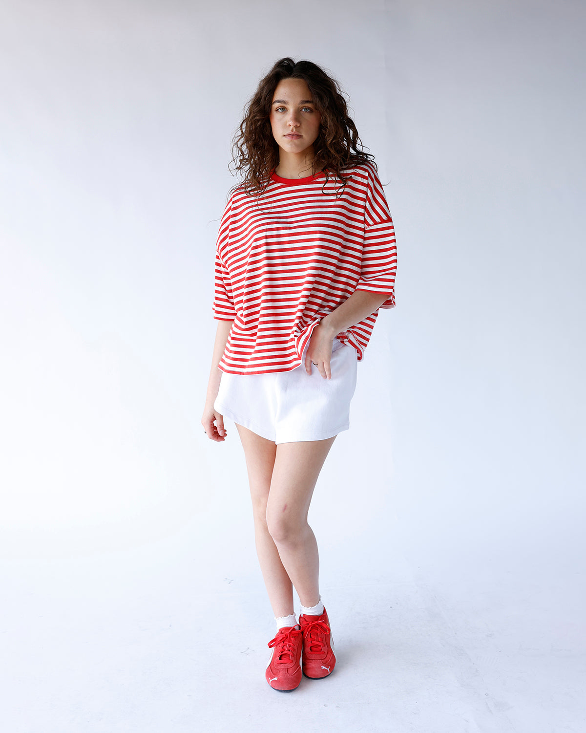 THE SOHO STRIPE TEE X RED
