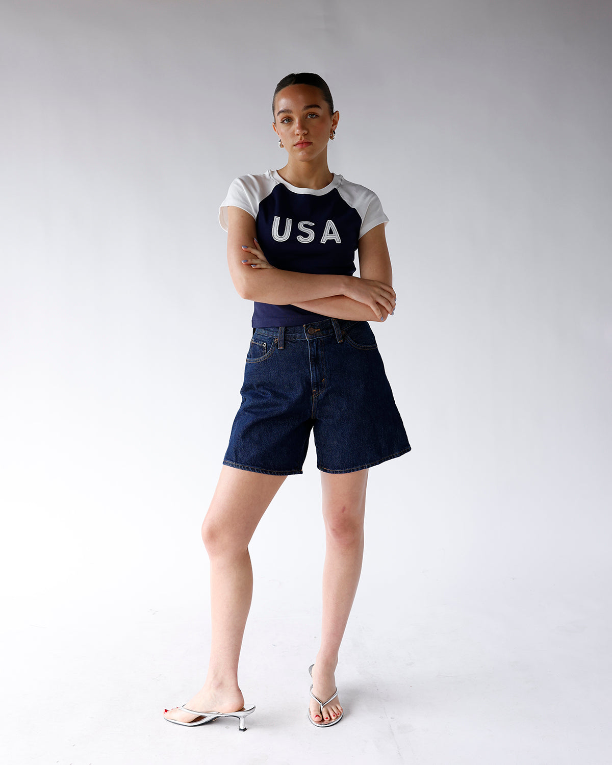 USA RAGLAN BABY TEE