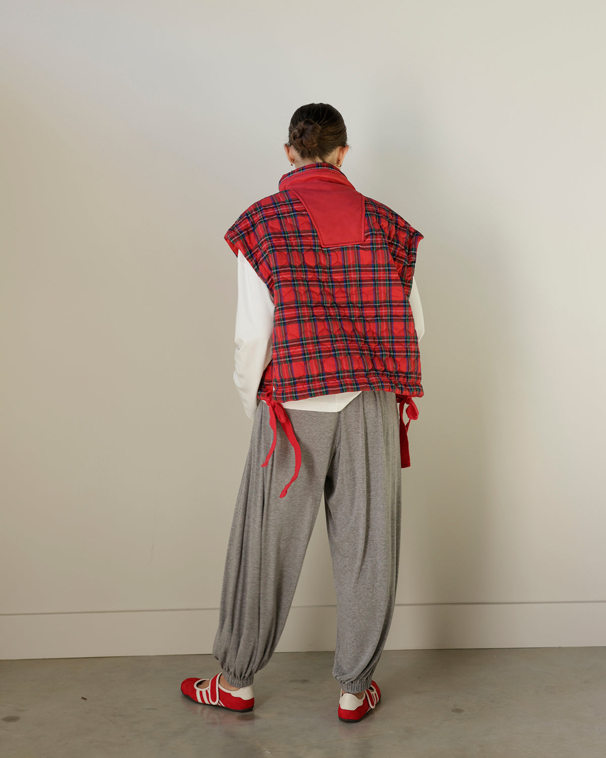 CHRISTMAS COZY PLAID OVERSIZED VEST
