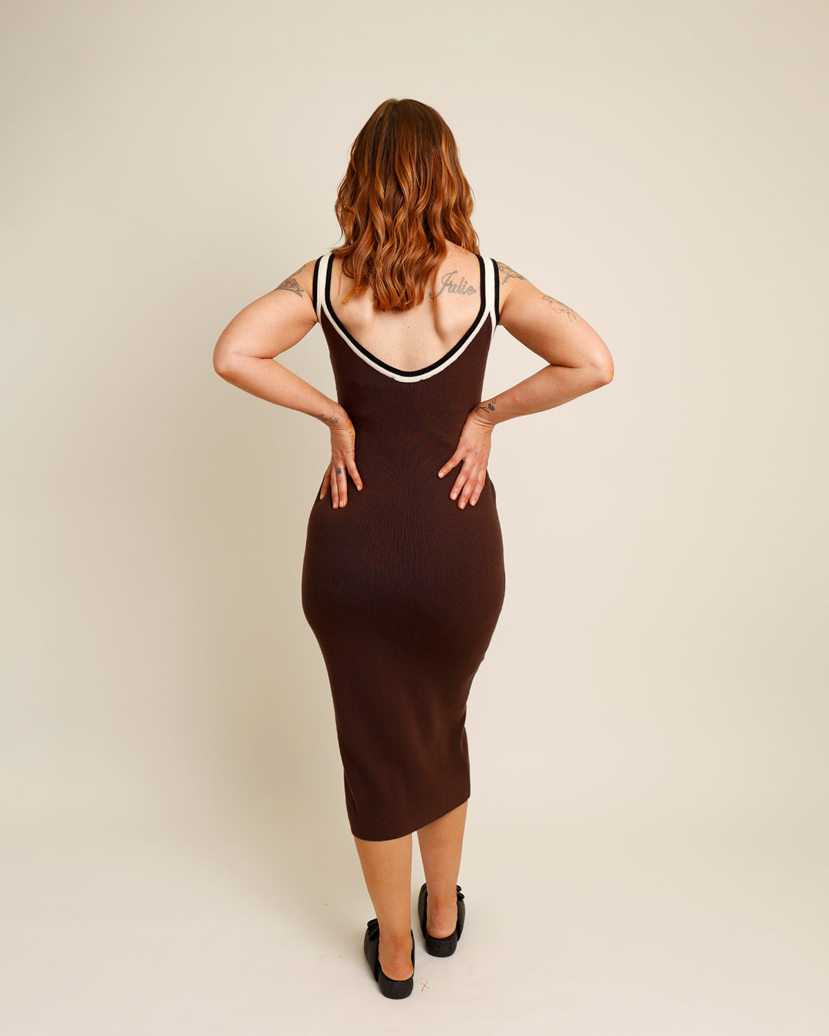 CYPRESS RIBBED BODYCON MIDI DRESS