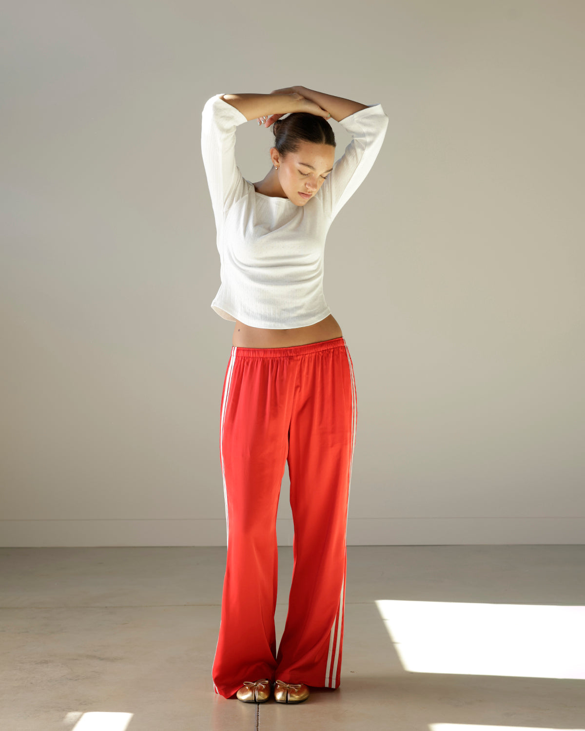 STAY IN YOUR LANE TRACK PANTS X RED