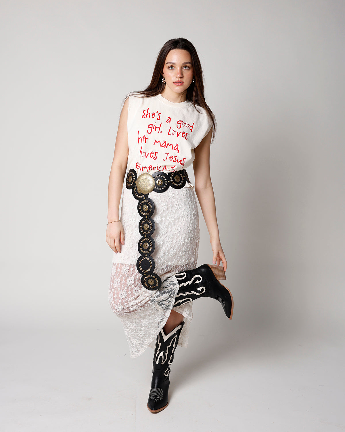 GOOD GIRL GRAPHIC MUSCLE TEE
