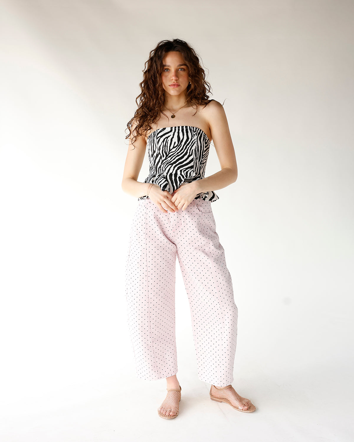 NOVA ZEBRA STRAPLESS TOP