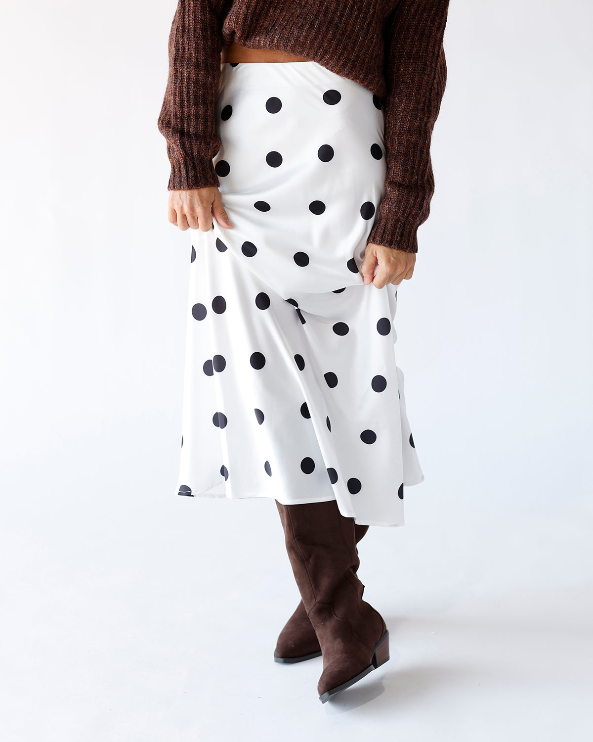 THE SOHO POLKA DOT MAXI SKIRT