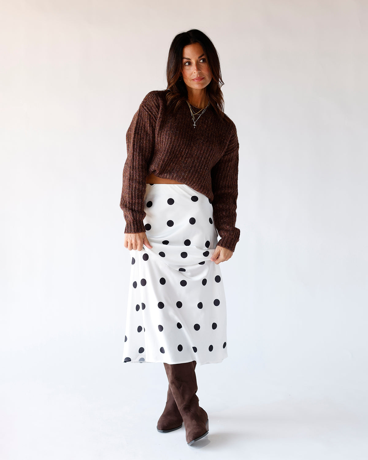 THE SOHO POLKA DOT MAXI SKIRT