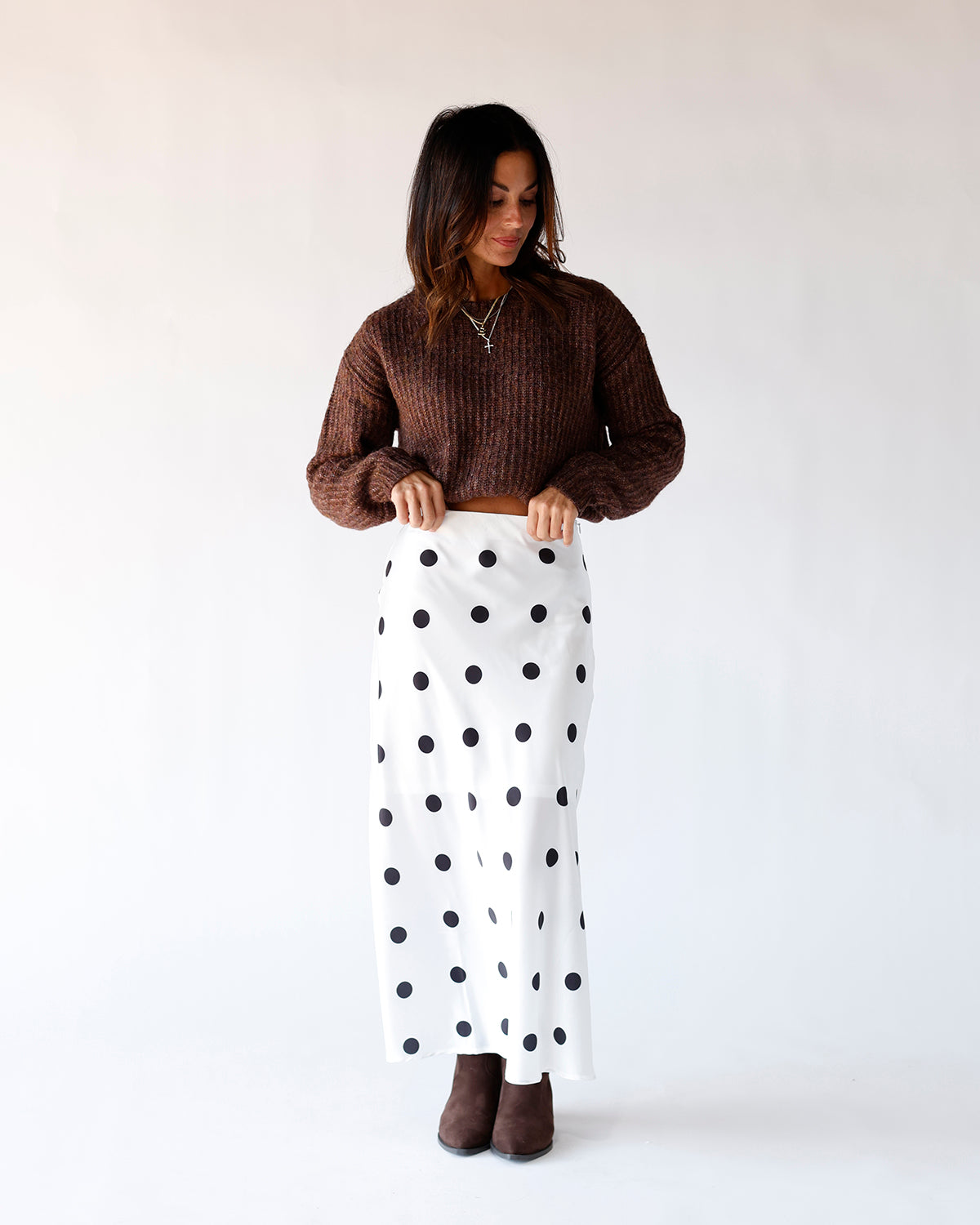 THE SOHO POLKA DOT MAXI SKIRT