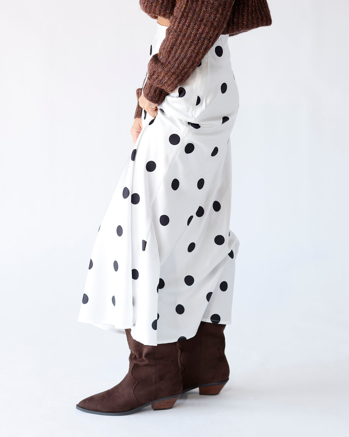 THE SOHO POLKA DOT MAXI SKIRT