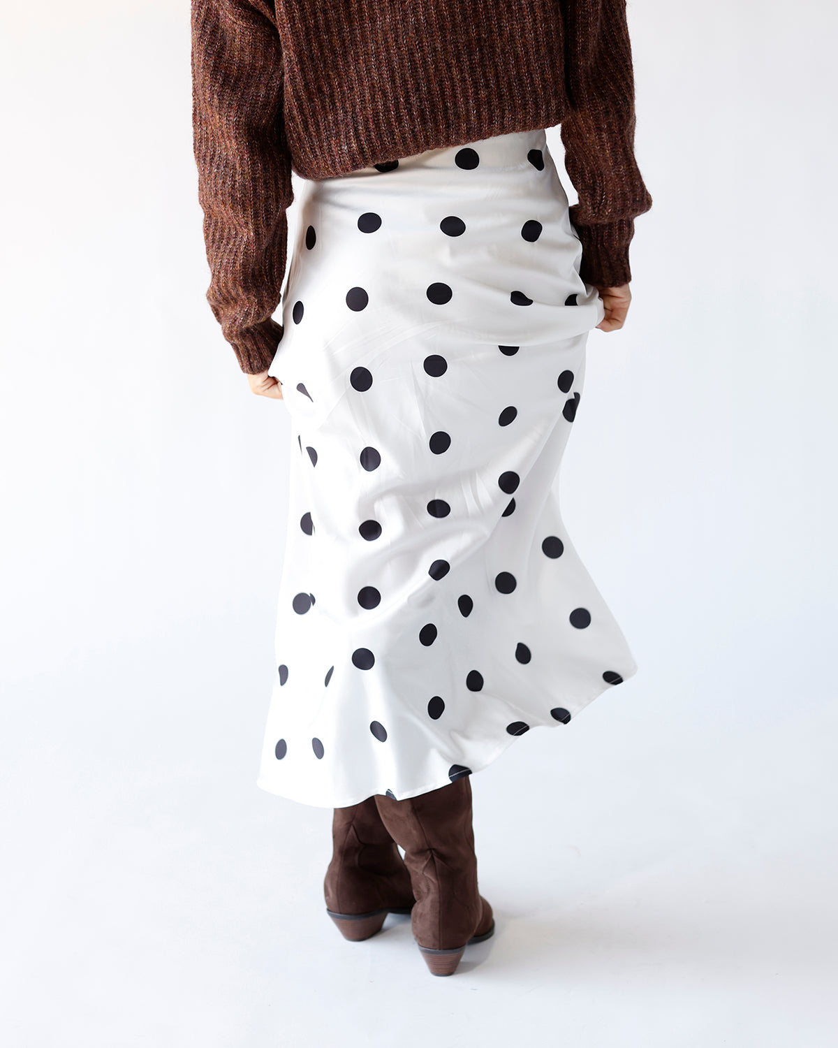 THE SOHO POLKA DOT MAXI SKIRT