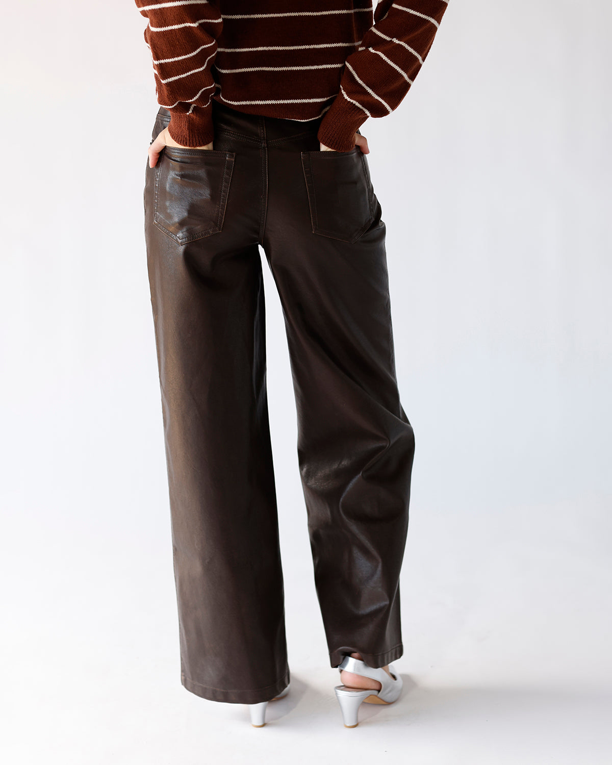 MOCHA MAYHEM FAUX LEATHER PANTS