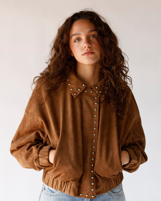 brown soft jacket concert attire fall coat outerwear