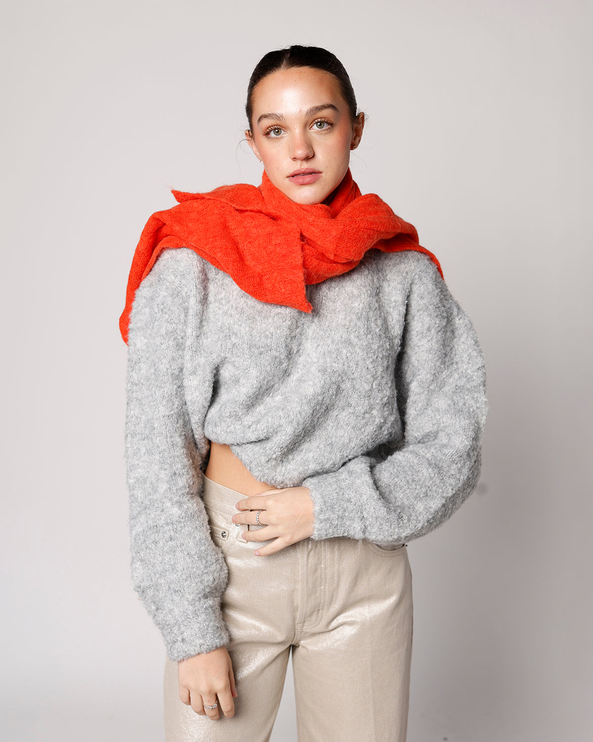 FRNCH CORYDALIS SCARF X ROUGE