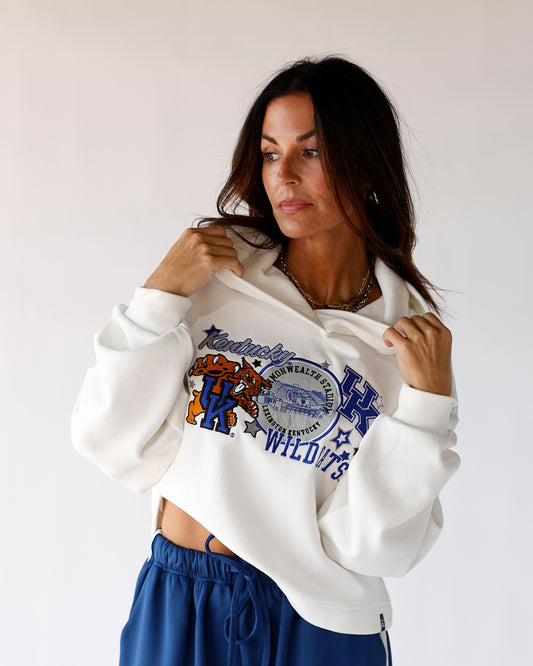 uk wildcats cropped gameday hoodie