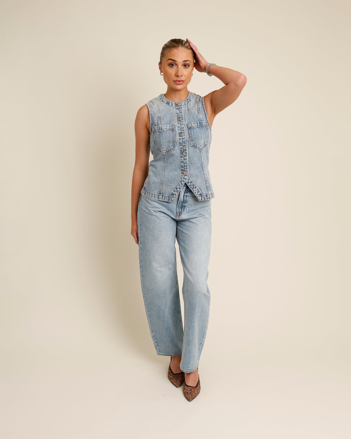 PISTOLA WES HIGH RISE BARREL JEAN IN GAZE