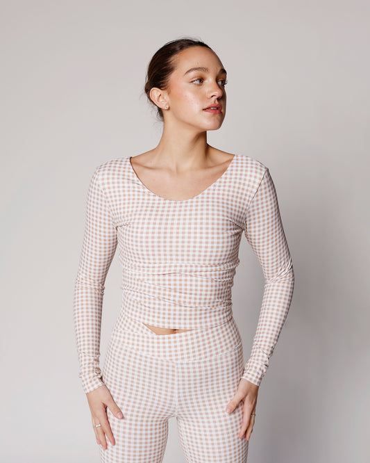 gingham gingham activewear active wear set yoga pants fun activwear set