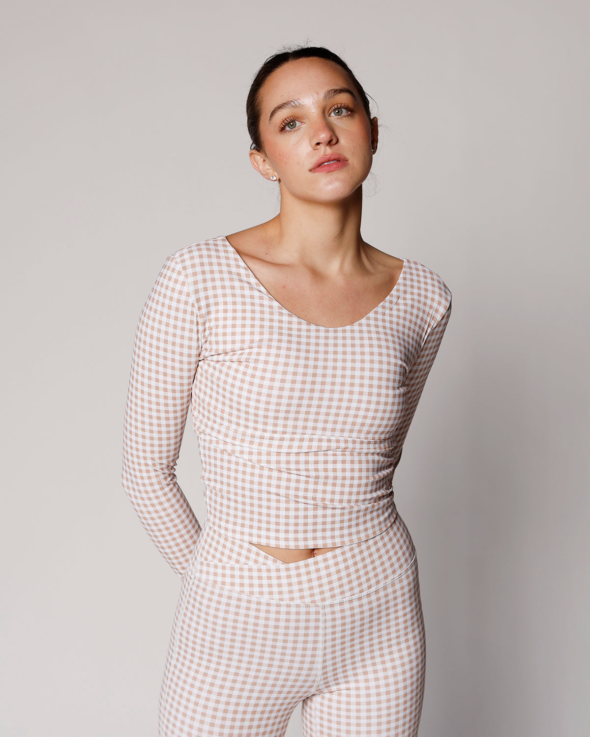 GINGHAM GIRLIE ACTIVE TOP