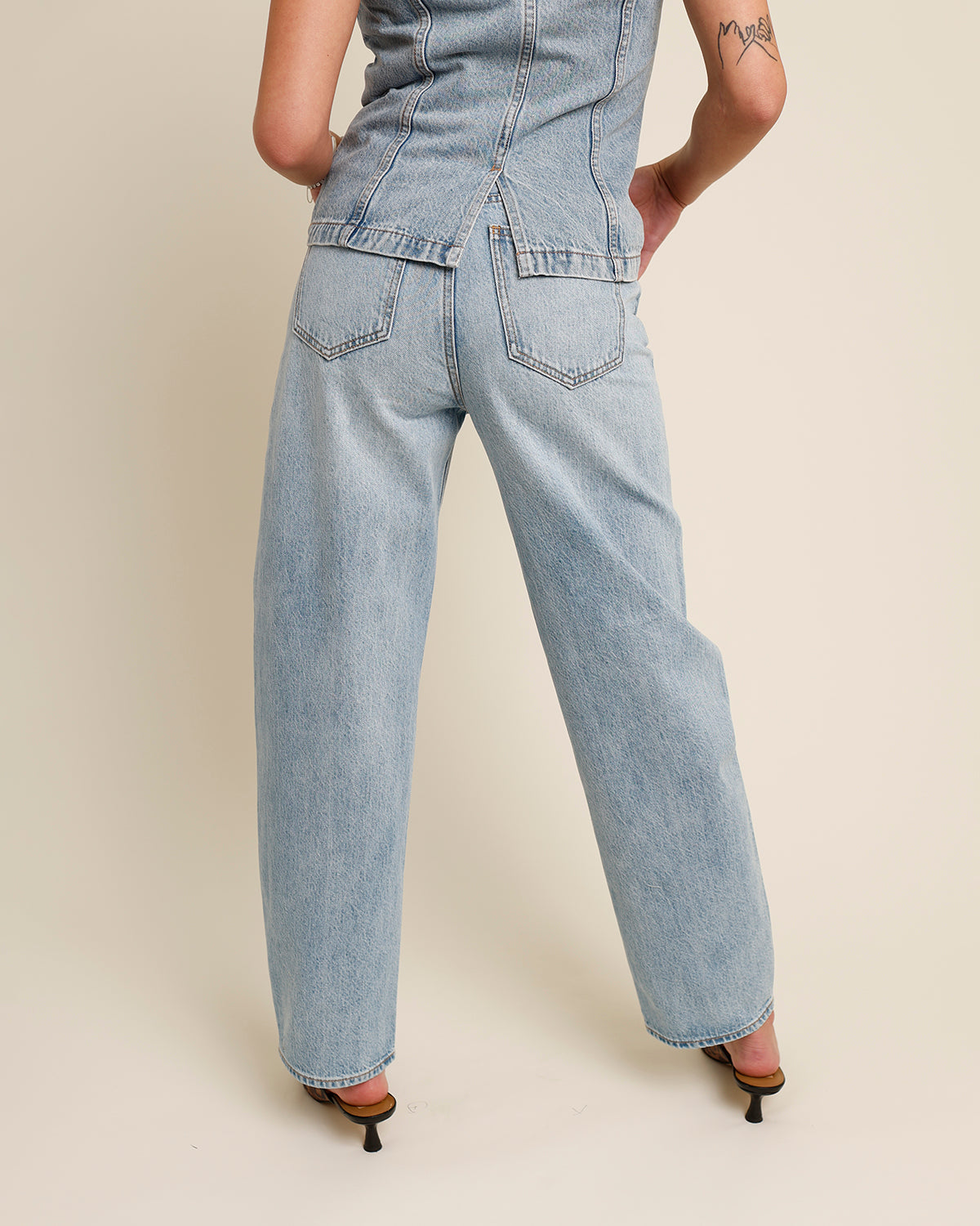 PISTOLA WES HIGH RISE BARREL JEAN IN GAZE