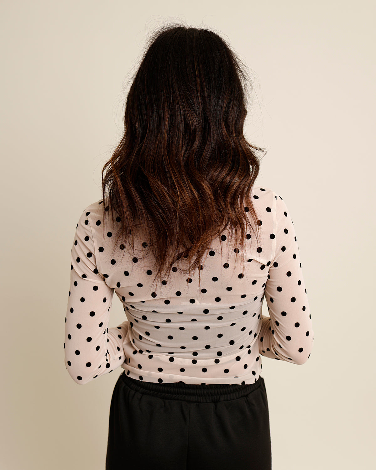 DOT(ING) ON HER SHEER TOP