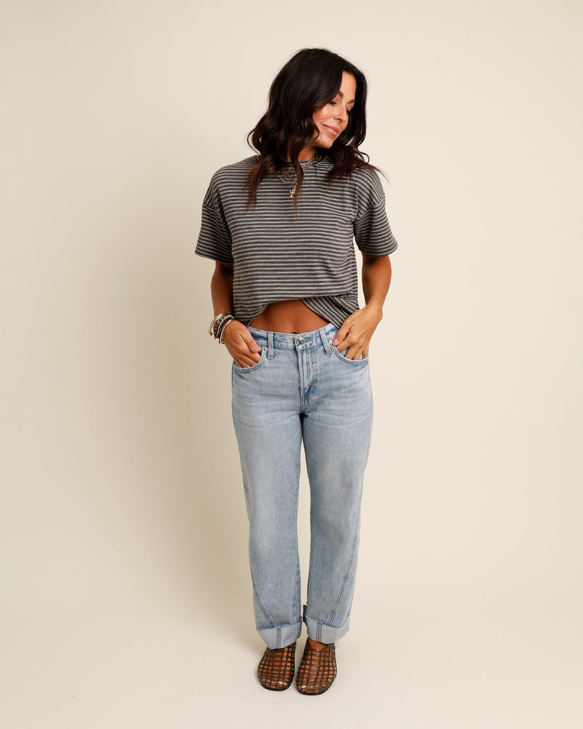 PISTOLA KACEY MID RISE CUFFED BOYFRIEND DENIM IN BERKELEY