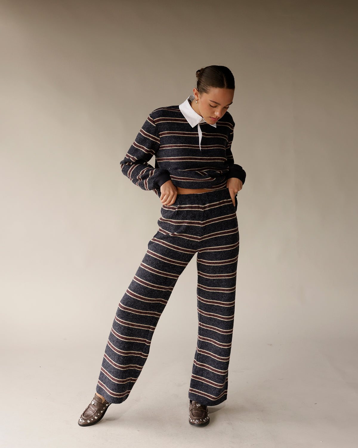 MAUDE BRADLEY STRIPED PANTS
