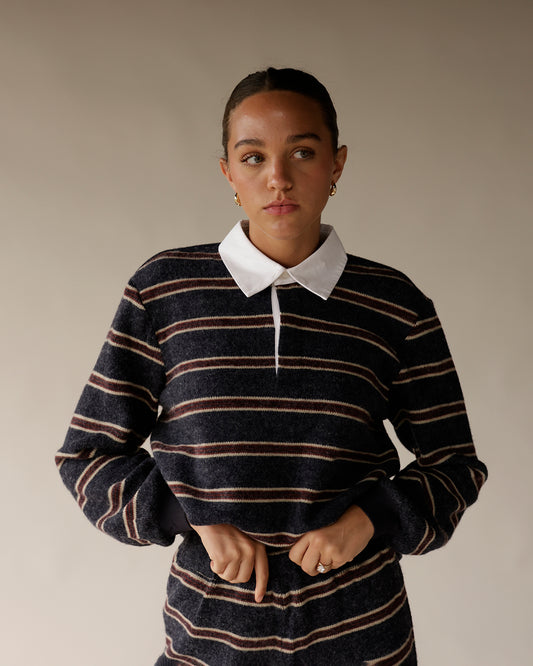 polo shirt women's polo shirt cozy polo shirt striped polo long sleeve polo