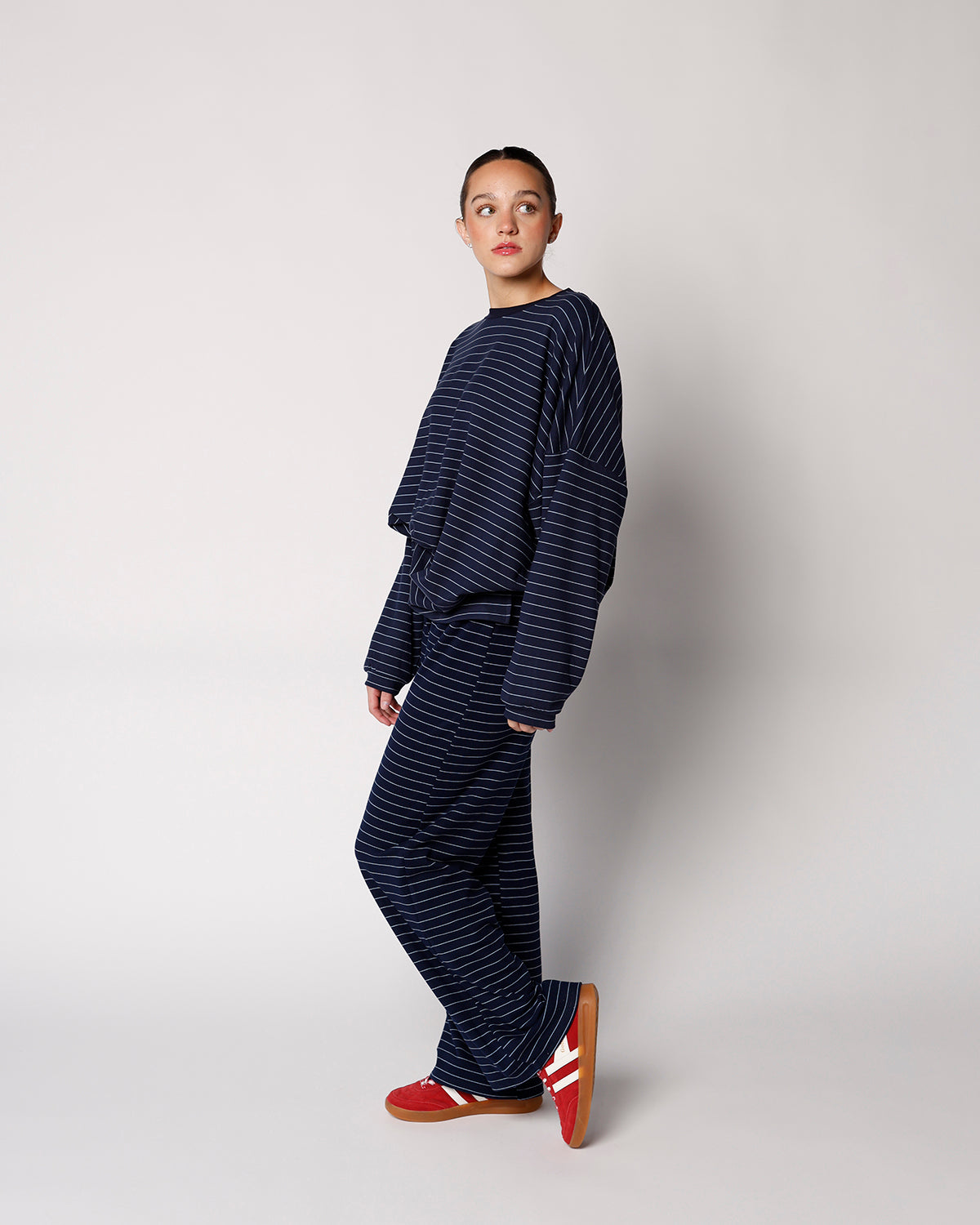 ALWAYS PULLING FOR IT LONG SLEEVE TEE X NAVY