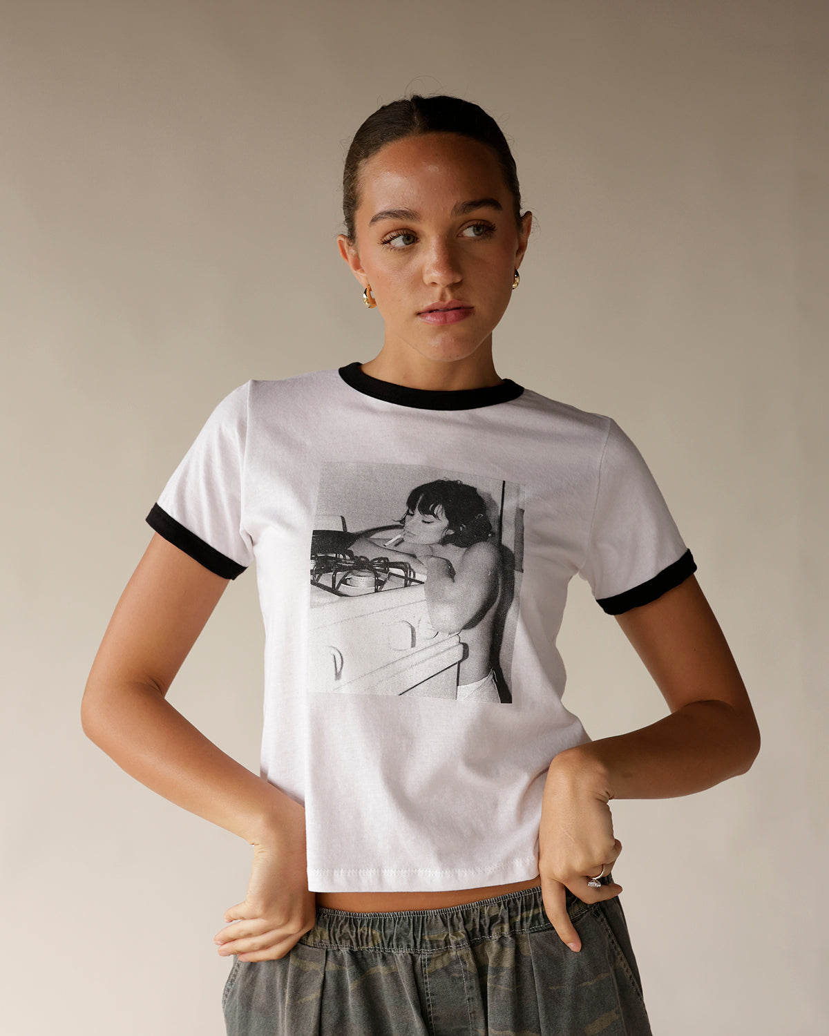 CIGARETTES + SECRETS 2.O RINGER BABY TEE