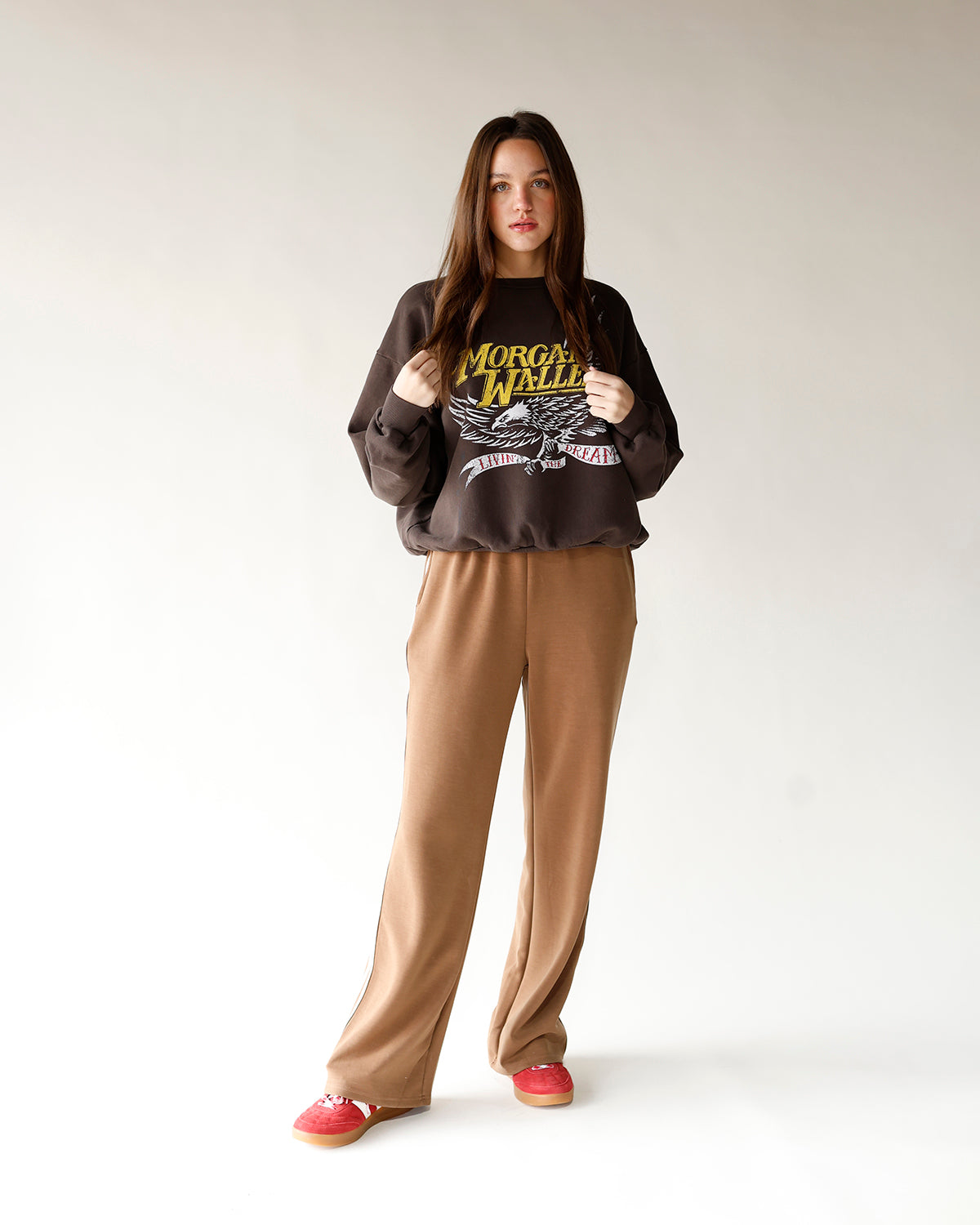 DAYDREAMER MORGAN WALLEN CLASSIC EAGLE OVERSIZED CREW SWEATSHIRT