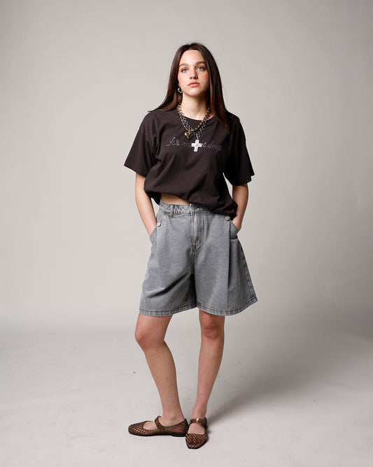 grey denim bermuda length shorts grey denim bermuda shorts