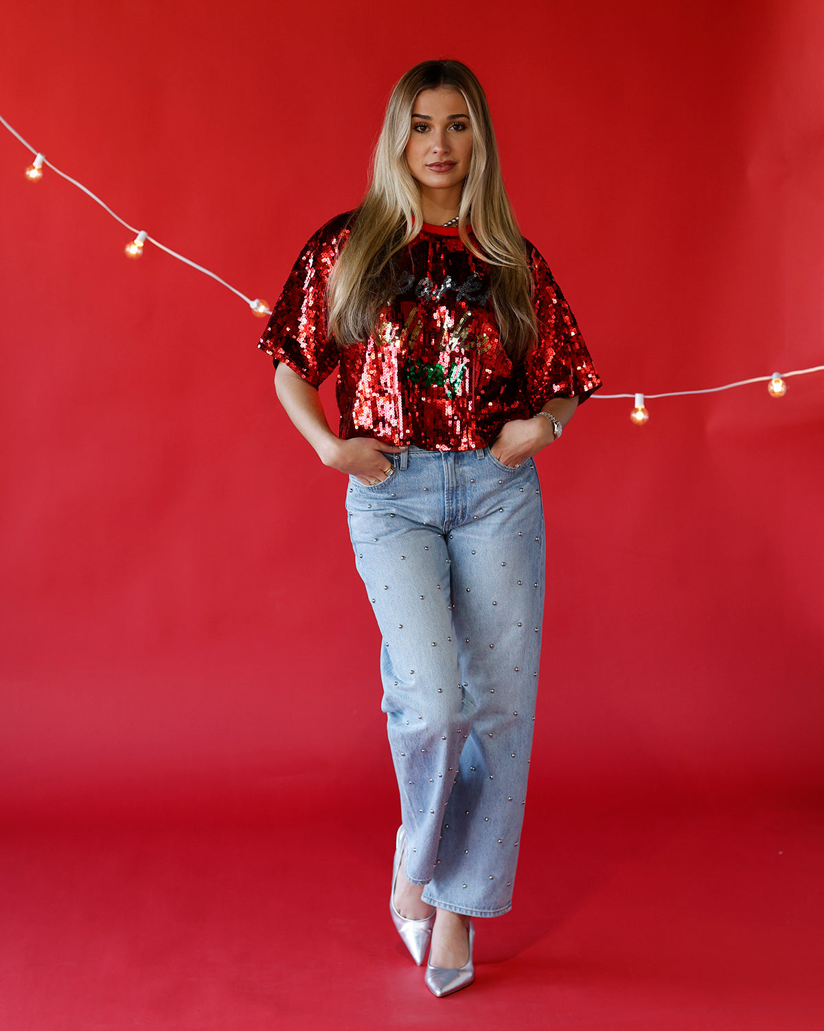 PISTOLA LEXI MID RISE BOWED STRAIGHT JEANS X ARIES