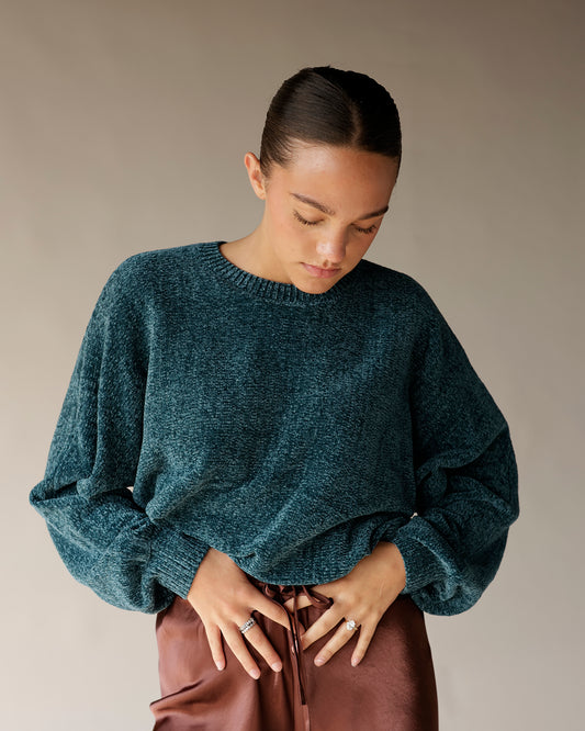TEALLY COZY SWEATER