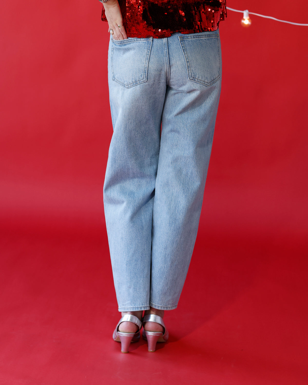 PISTOLA LEXI MID RISE BOWED STRAIGHT JEANS X ARIES