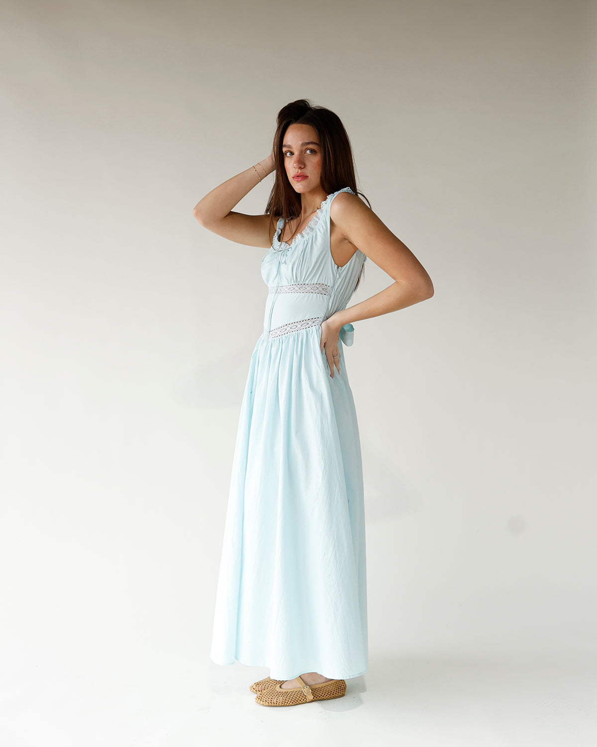 BABY BLUE DARLING MIDI DRESS