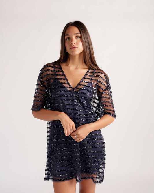 VICTORY LAP SEQUIN MINI DRESS