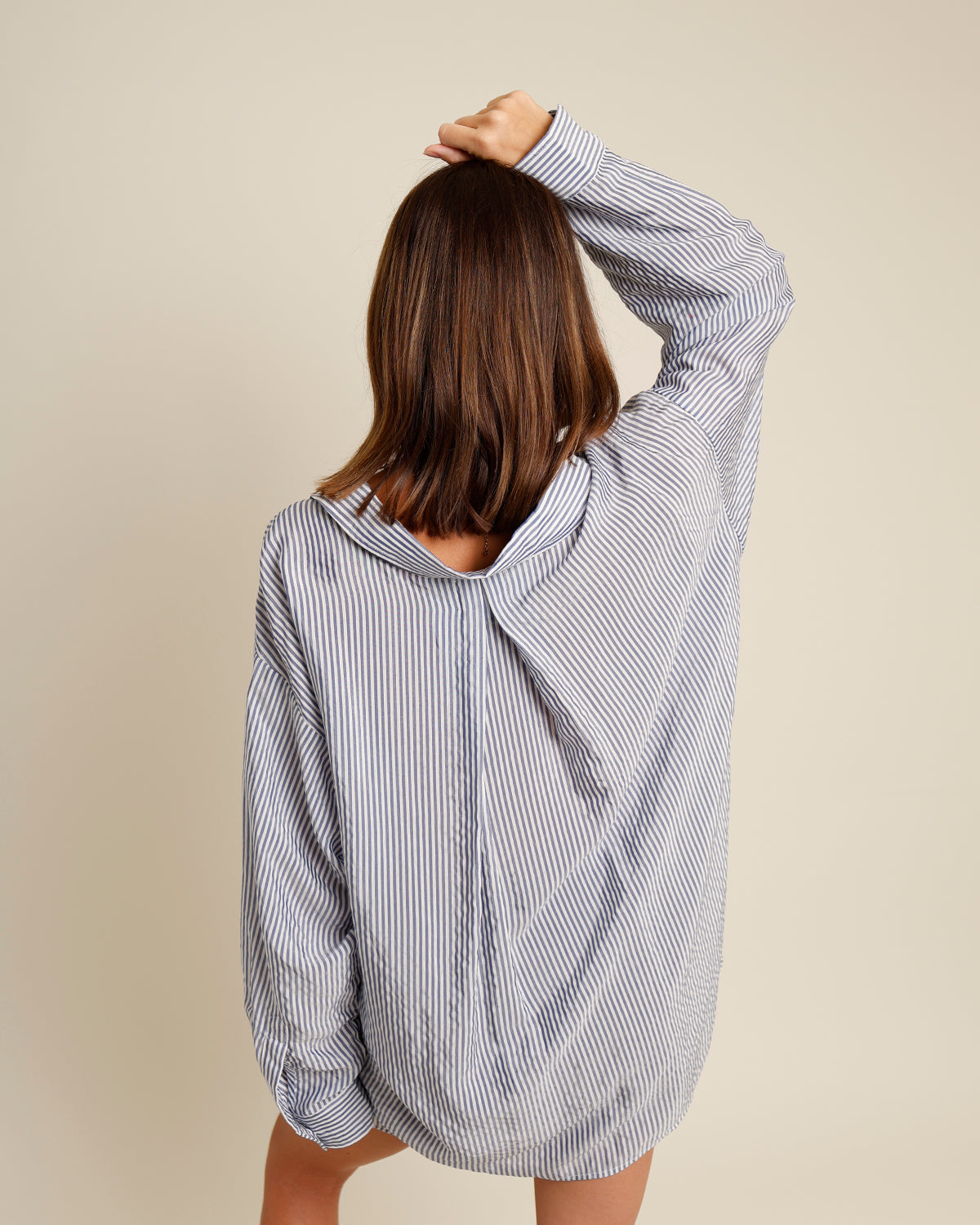 MIA STRIPED BUTTON UP TOP