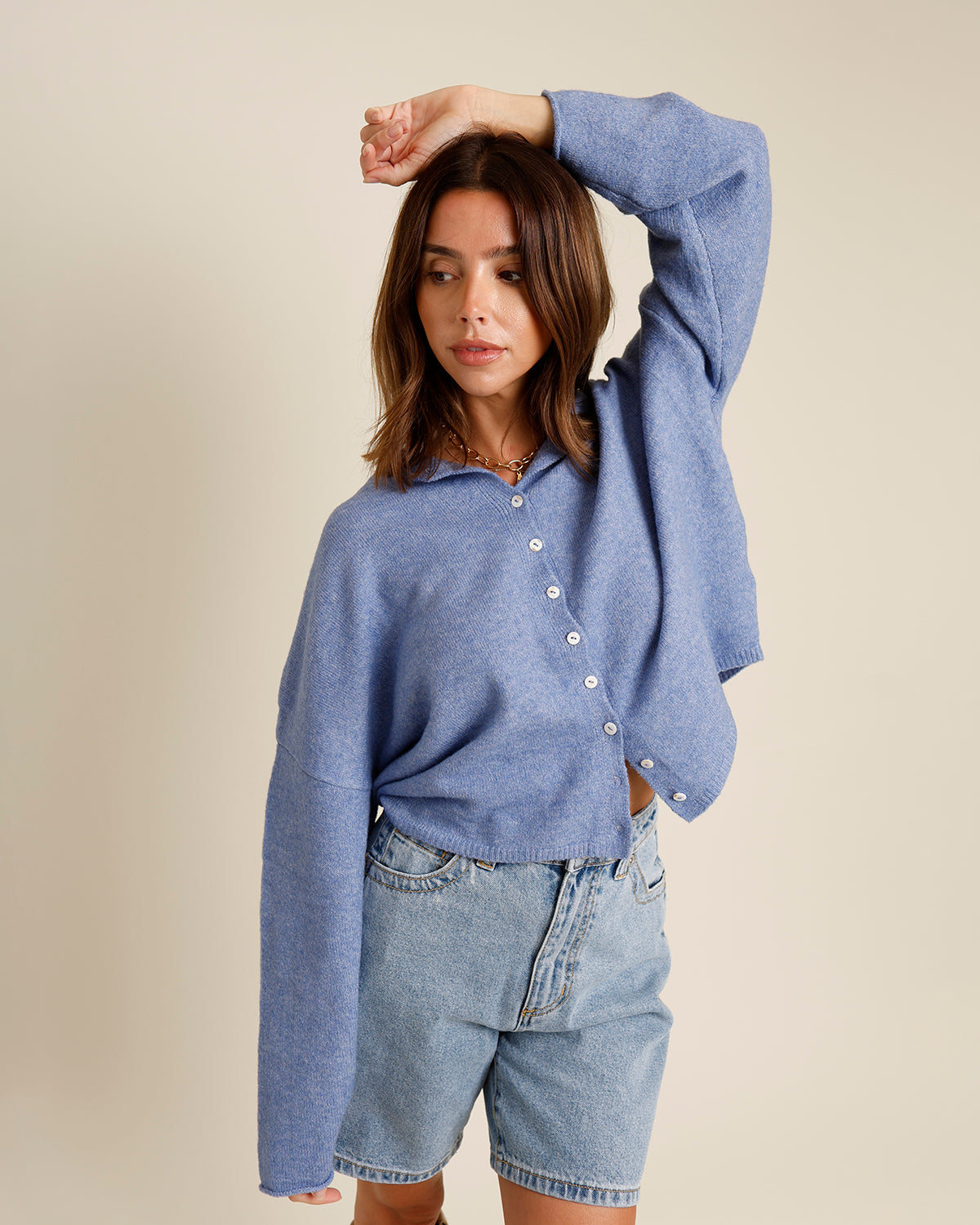 THE CULT CARDI X LIGHT BLUE