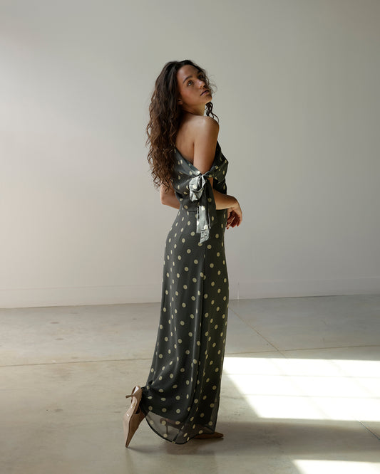 fall wedding guest dress, polka dot dress, special occasion dress, holiday outfit