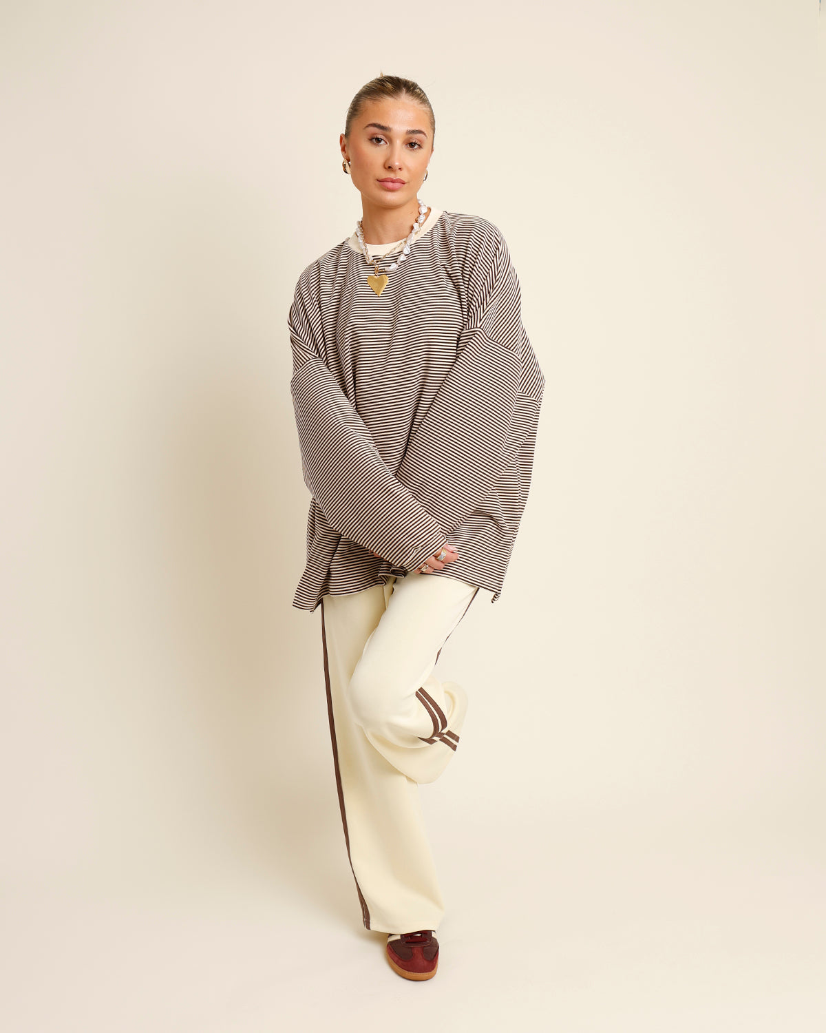 ALWAYS PULLING FOR IT LONG SLEEVE TEE X BROWN
