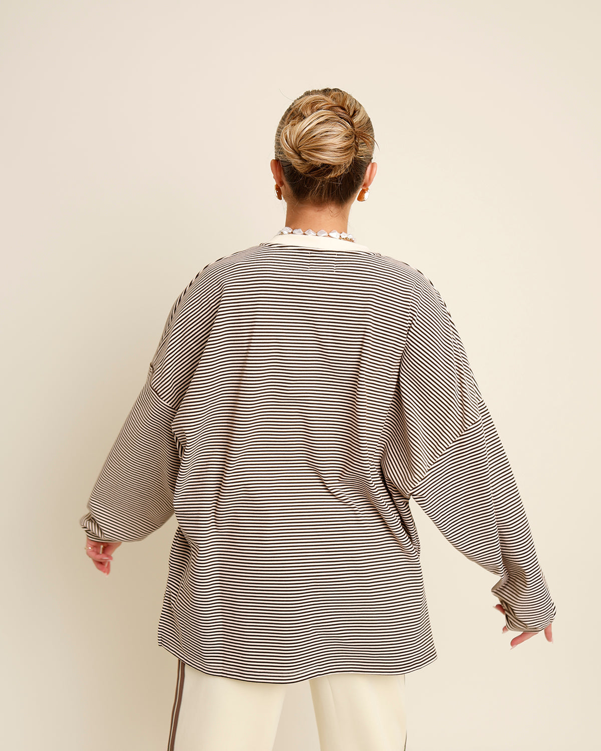 ALWAYS PULLING FOR IT LONG SLEEVE TEE X BROWN
