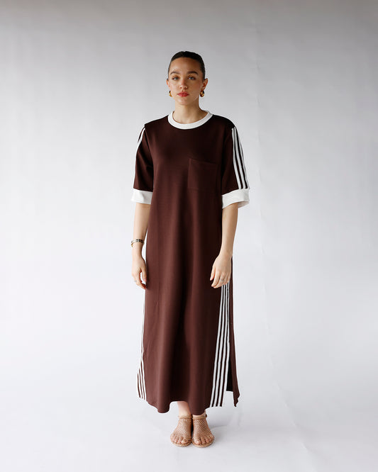 chocolate brown track dress chocolate brown varsity track dress women