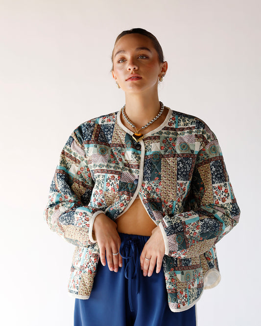 QUILTED FLORAL JACKET