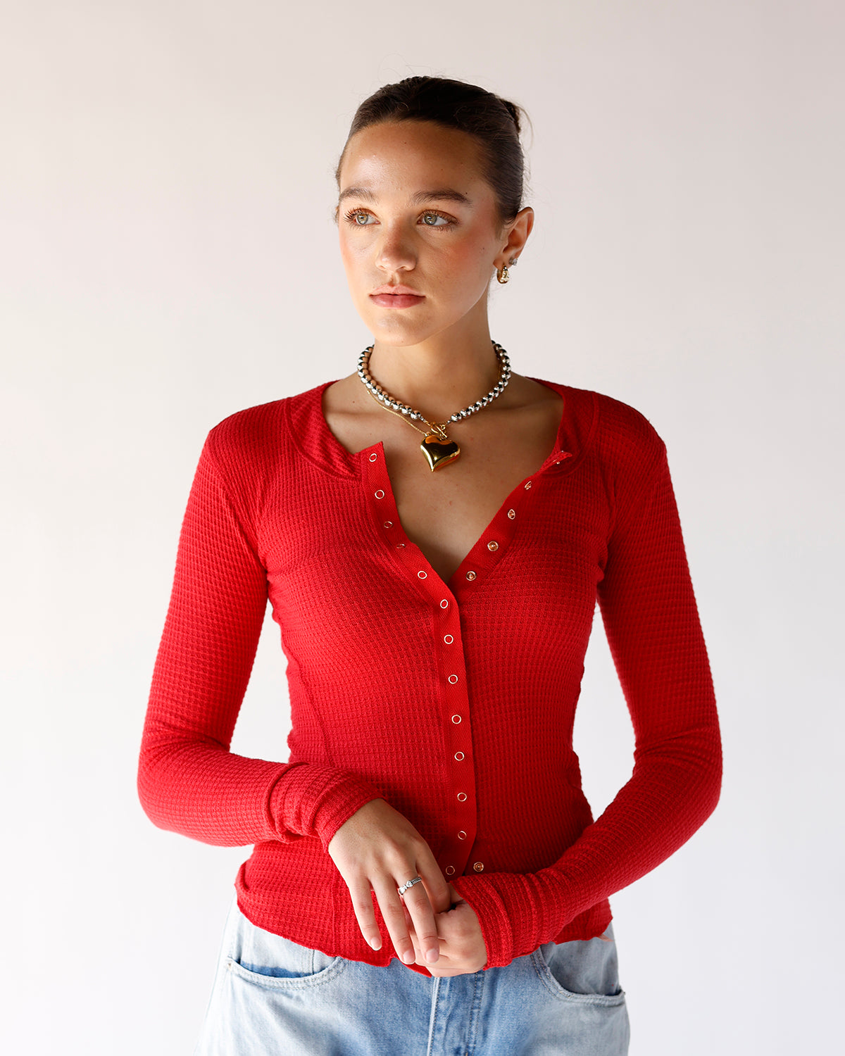 free people red cardigan red top for the holidays everyday top thermal