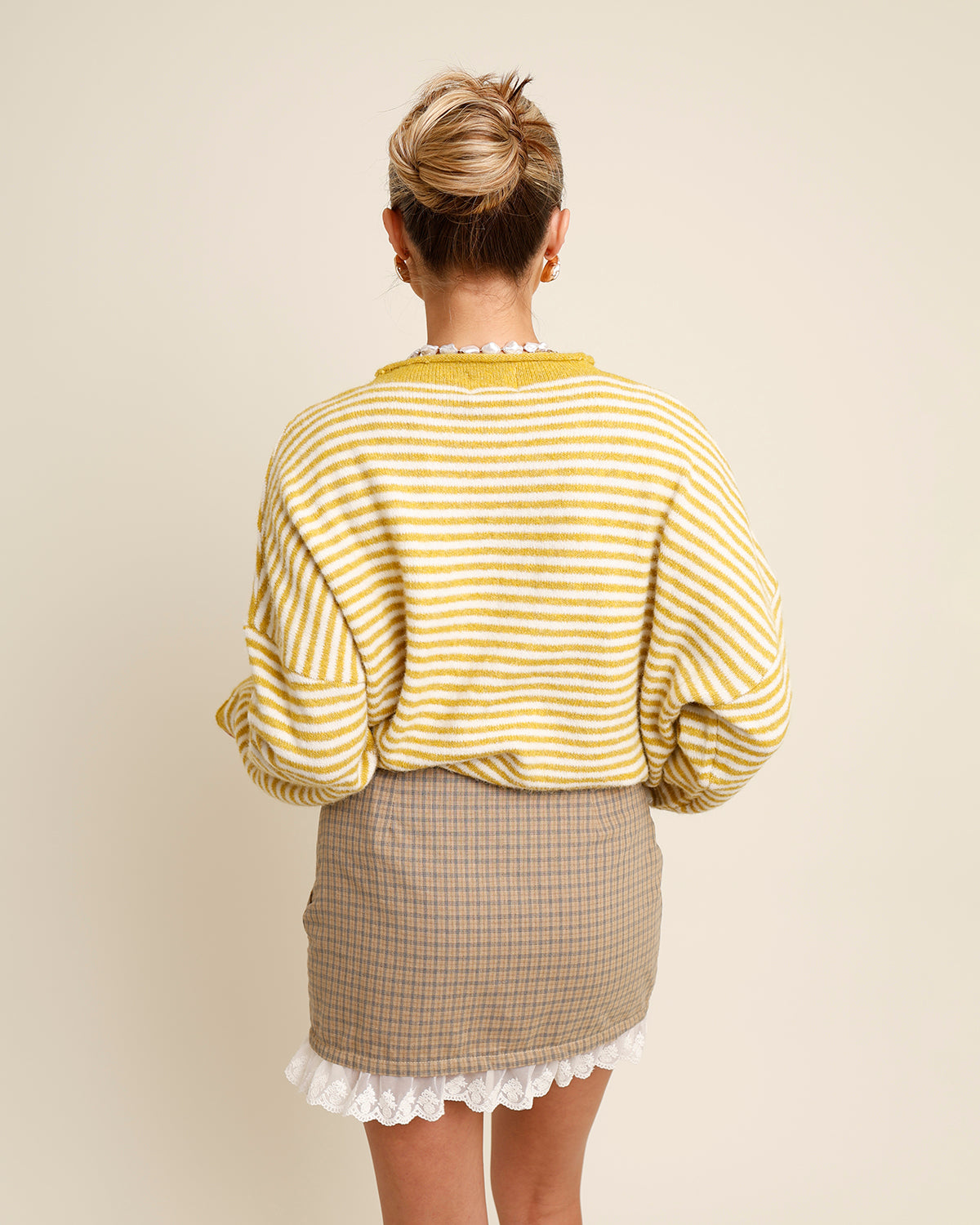 THE CULT CARDI X DIJON YELLOW STRIPE