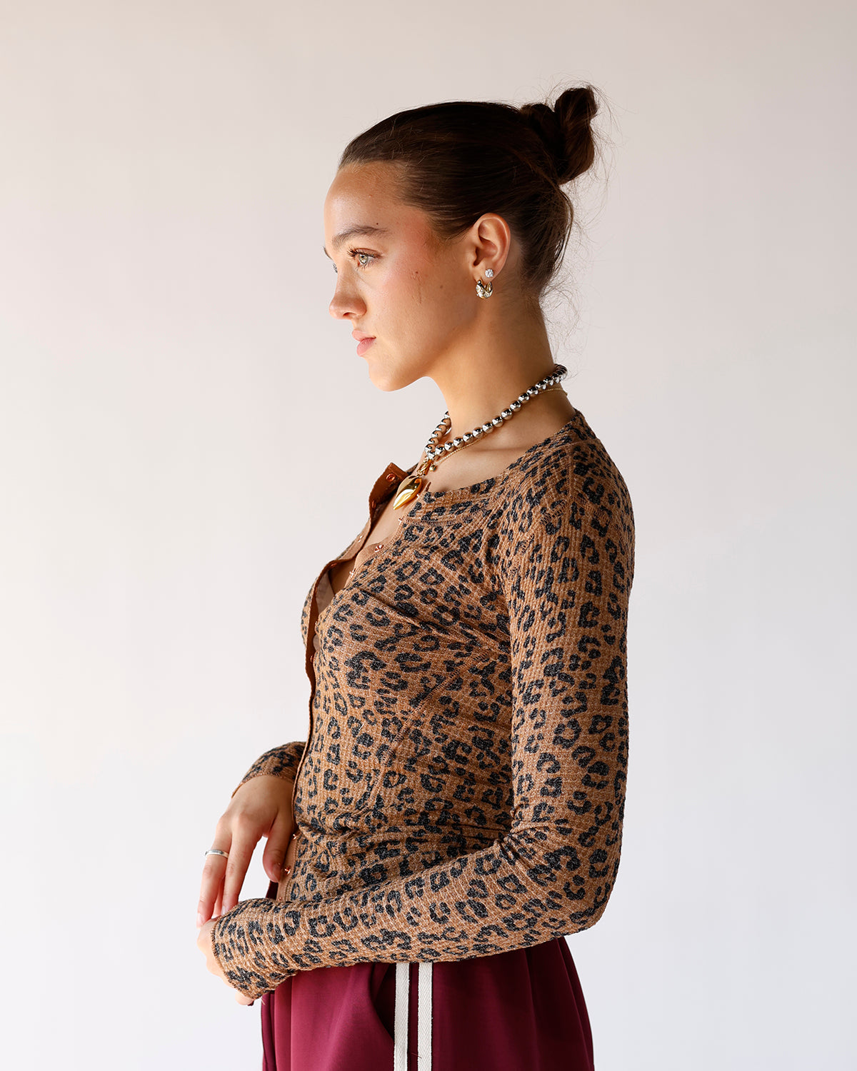 FREE PEOPLE GOING PLACES PRINTED CARDI X NATURAL COMBO