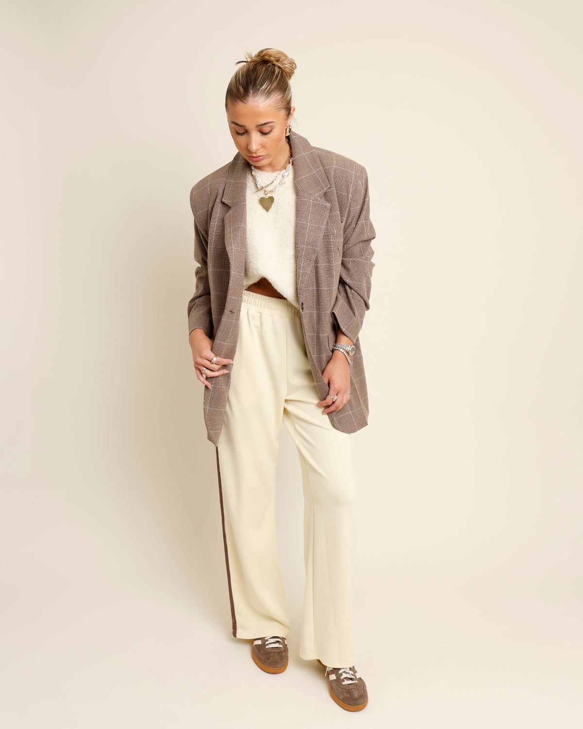 FREE PEOPLE PAPER CUT PINSTRIPE BLAZER