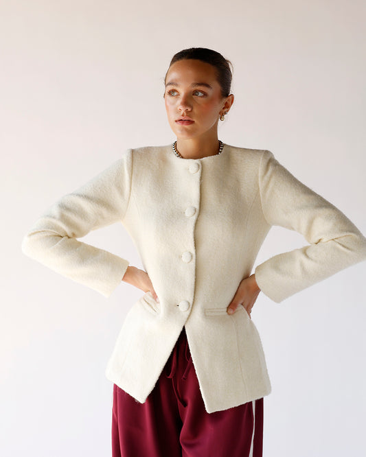 blazer jacket cream office outfit ideas date night classy top blazer fall winter blazer