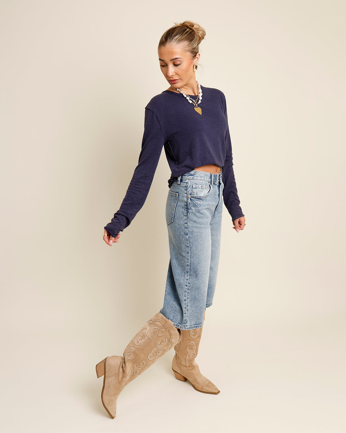 FREE PEOPLE NOVA TEE X PEACOAT