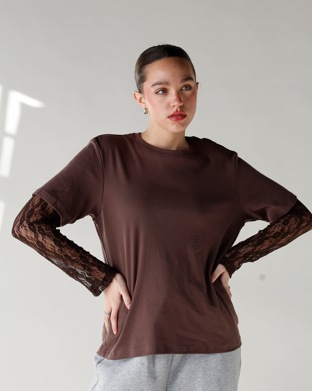 LACE ABOUT IT TEE X BROWN