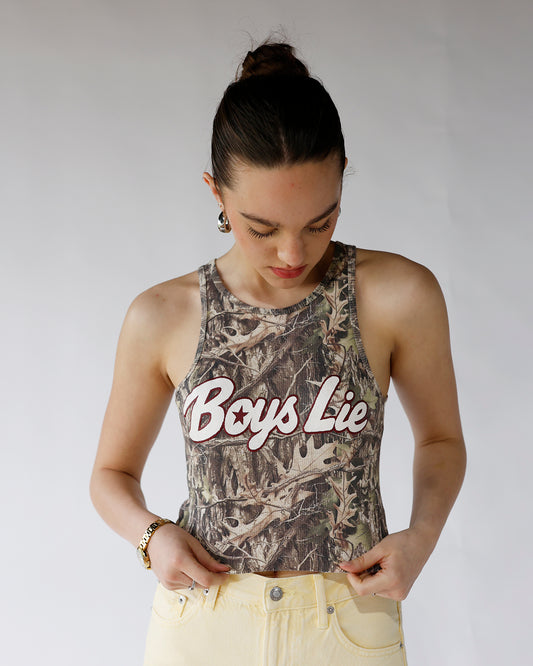 boys lie starlight beegee tank camo print graphic boys lie tank top